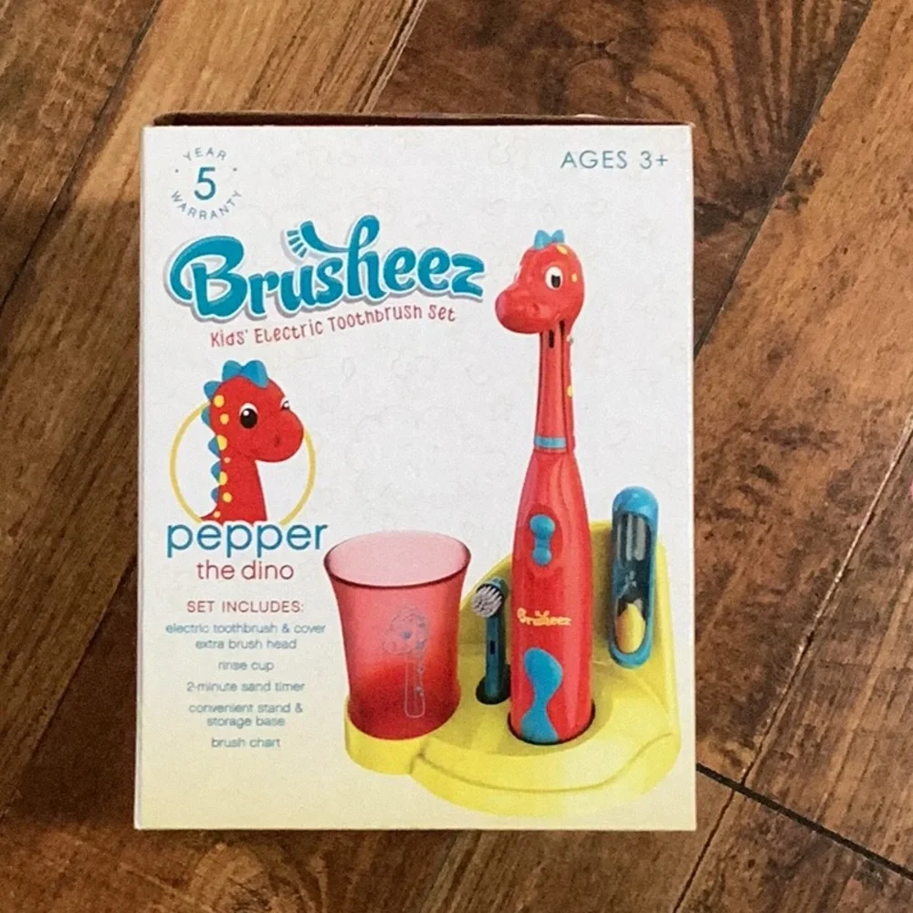 Brusheez  Electric Toothbrush Set -‎ Red and Yellow